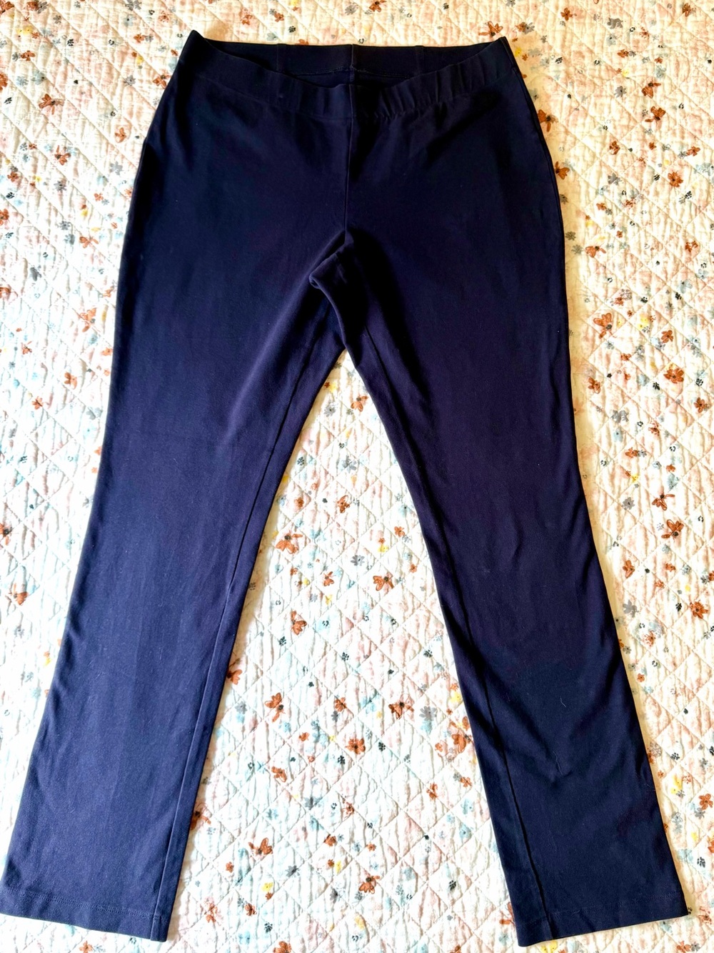 Lands' End Starfish Women's Straight-Leg Pants - Navy Blue Size M